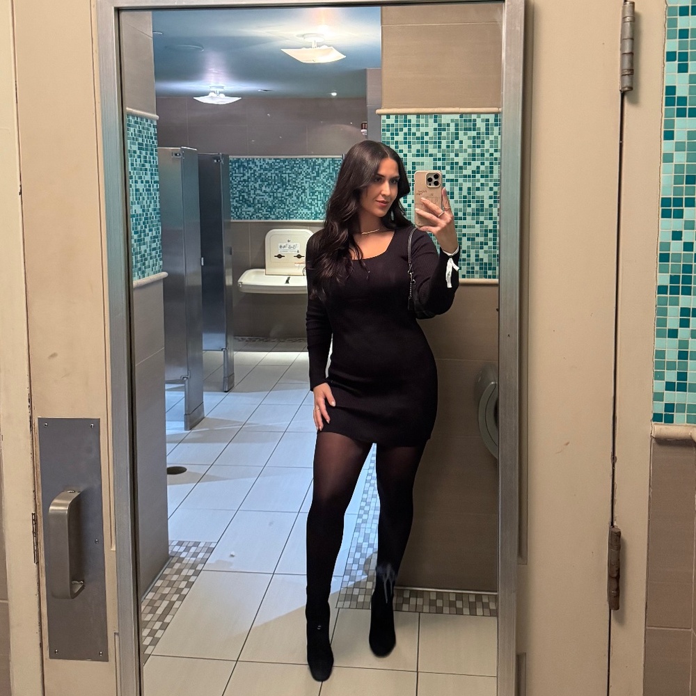 Hollister sweater dress black